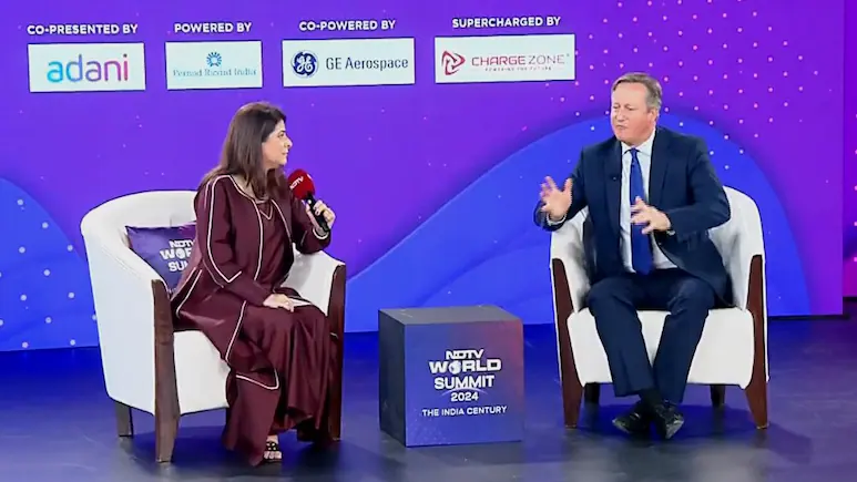 "India Has Credibility To Mediate In Ukraine War": David Cameron At NDTV World Summit