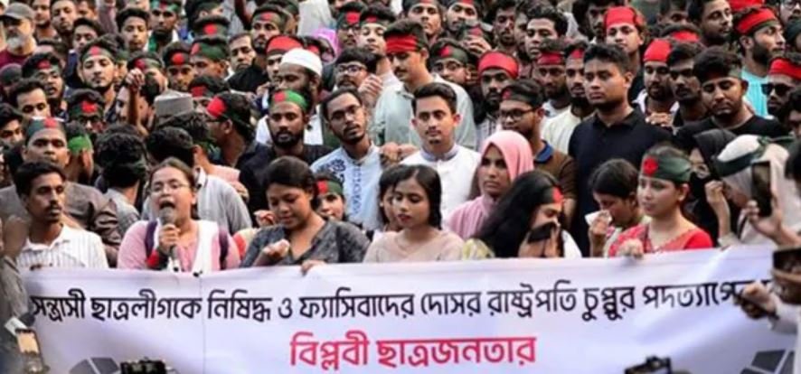 Protesters demand removal of Bangladesh president over comments on Hasina’s resignation