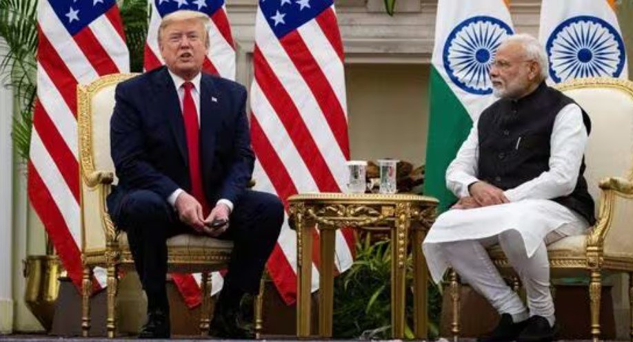 US President Donald Trump and Prime Minister Narendra Modi during their meeting at Hyderabad House in New Delhi, February 25, 2020.